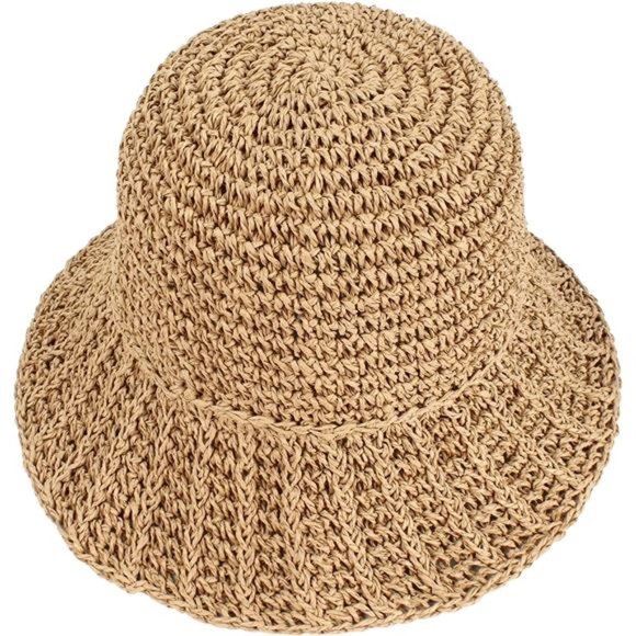 Foldable Wide Brim Colorful Crochet Straw Hat, UPF 50+ Summer for Women main image 6